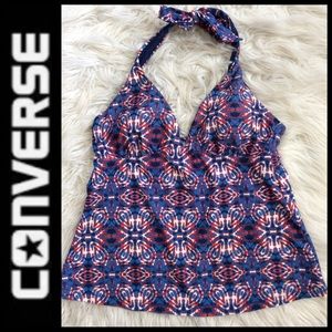 NWOT Converse Boho Print Halter Tankini Top